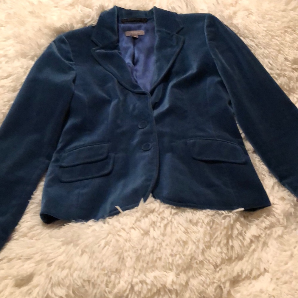 Turquoise velvet blazer - Ann Taylor size 6P